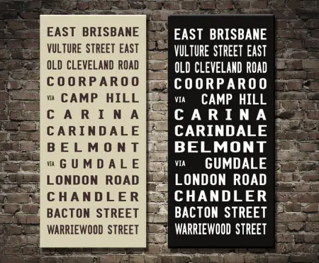 East Brisbane Bus Blind, a contemporary canvas - collector wall art with rich detail