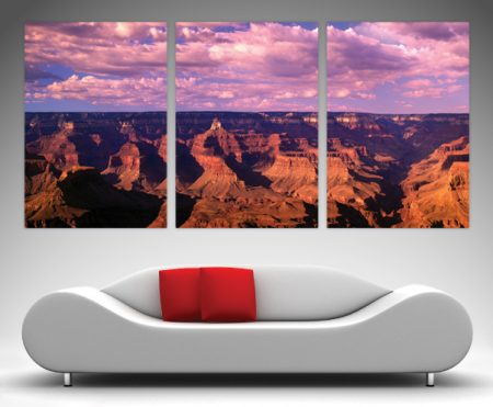 Wild West Triptych canvas art, designer statement artwork