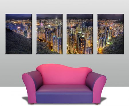 Hong Kong Split Panel Canvas Art