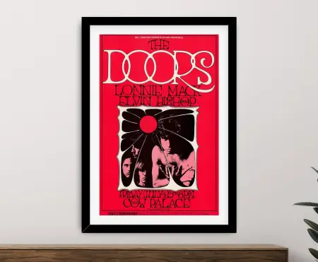 The Doors concert poster by Randy Tuten, framed print