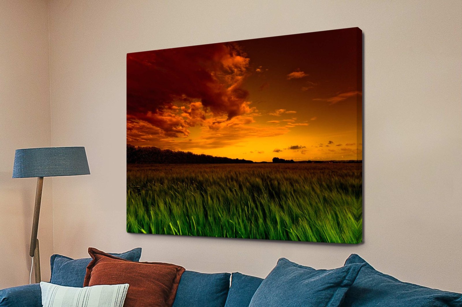 Green Fields art with rolling green pasture under a soft open sky