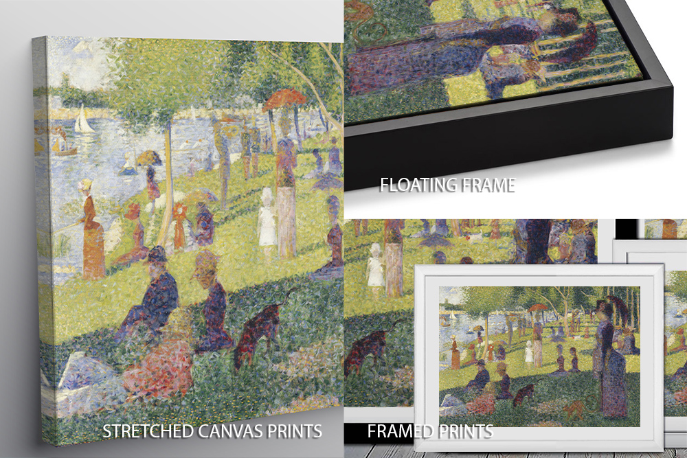 size and format guide for A Sunday on La Grande Jatte by Georges Seurat