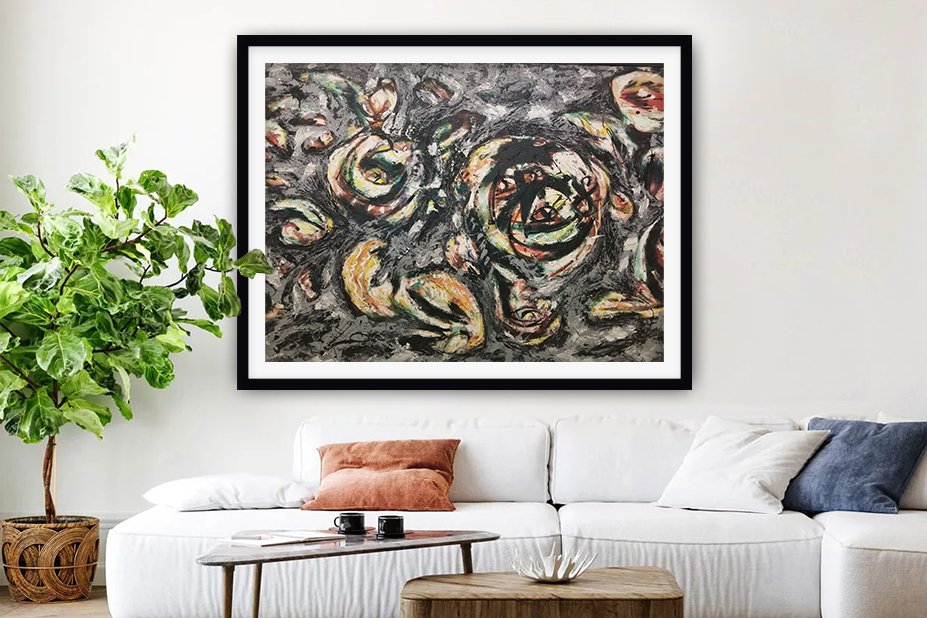 Ocean Greyness Jackson Pollock Art for Sale