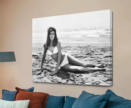 Raquel Welch pop-art giclee print in vivid high-contrast colour