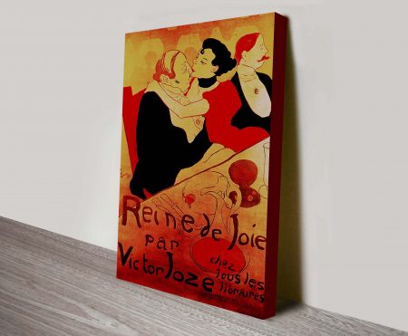Reine de Joie by Toulouse-Lautrec, a bold Parisian poster in flat graphic colour