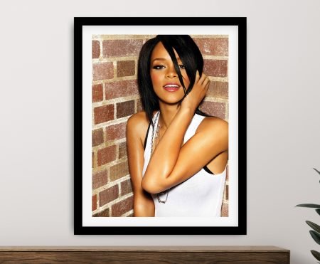 Rihanna pop-art paper print in punchy poster-bright colour