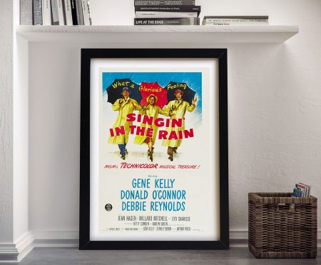 Framed movie print of Singin in the Rain starring Gene Kelly
