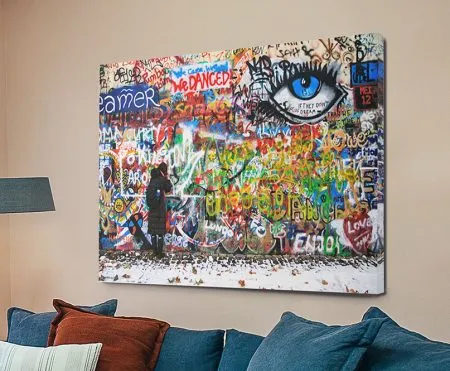 Canvas print of The Eye on the Wall