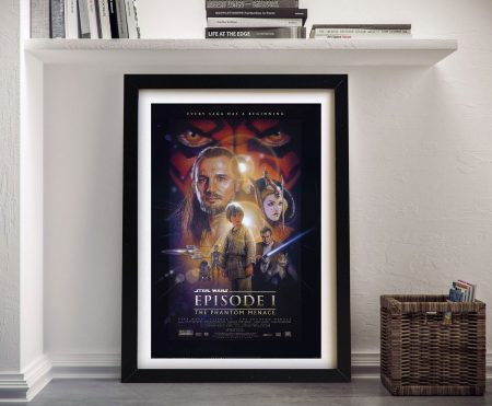 Phantom Menace canvas art, classic film poster artwork