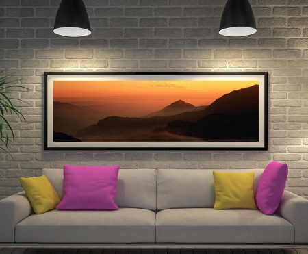 Buy Tibetan Foothills Panoramic as a modern giclée print - locally made in Australia, suits home decor.