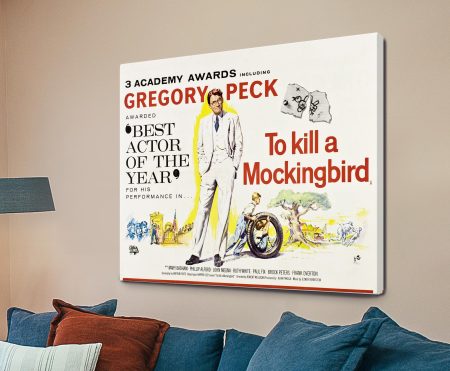 To Kill a Mockingbird Film Poster, a vintage-poster canvas - classic movie poster print for gallery walls
