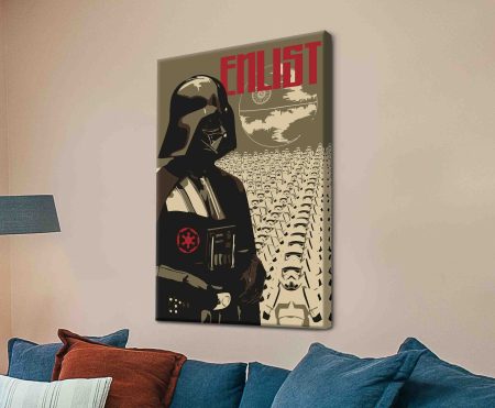 Enlist with the Empire on canvas - collectible, vintage-poster and hand-stretched