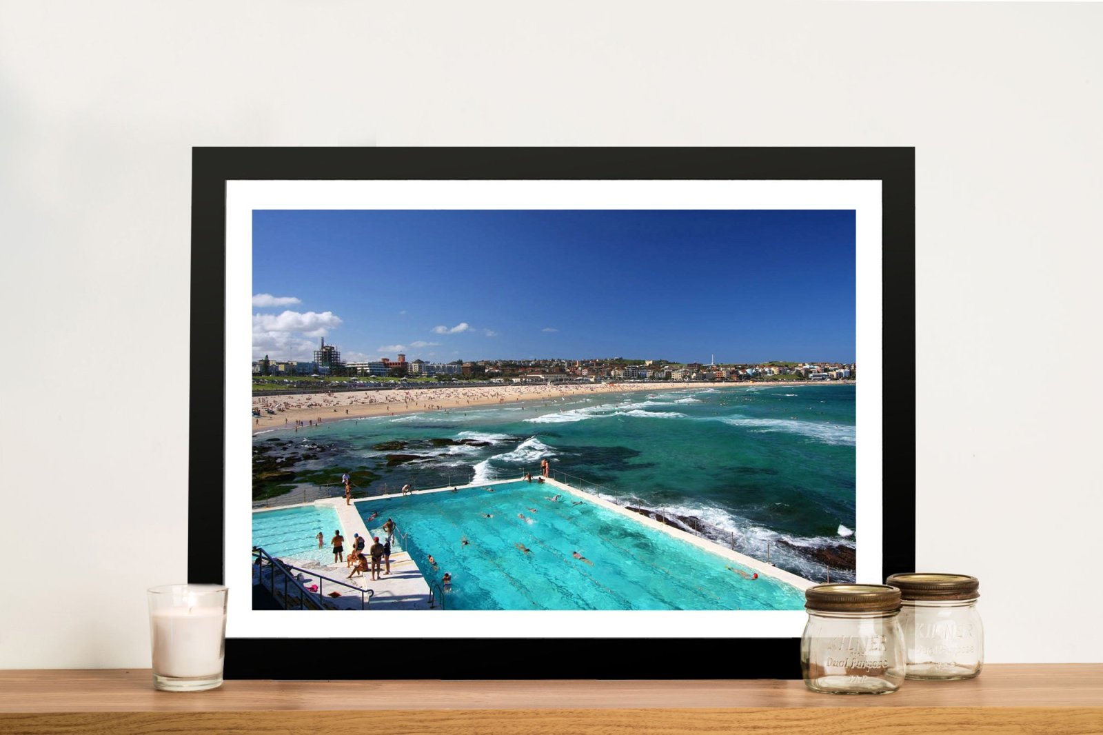 Bondi Icebergs fine art print, skyline scenery artwork