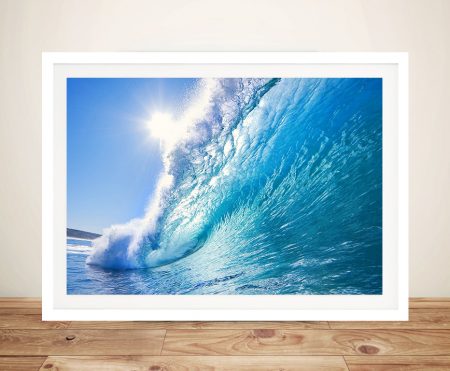 Waves Surf Haze canvas wall art, panoramic scenery artwork