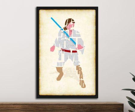 Luke Skywalker Typographic Wall Decor