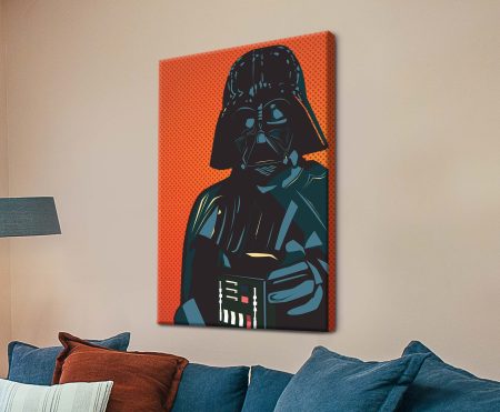 Lichtenstein Darth Vader Art by Lichtenstein - cinema wall art, a retro vintage-poster piece in canvas form