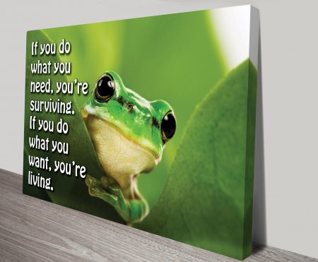 Canvas print of a do-what-you-want quote, clean typographic style for a WA study