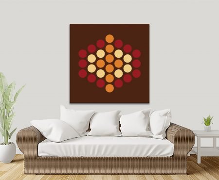 Canvas print of a vintage-style geometric pattern