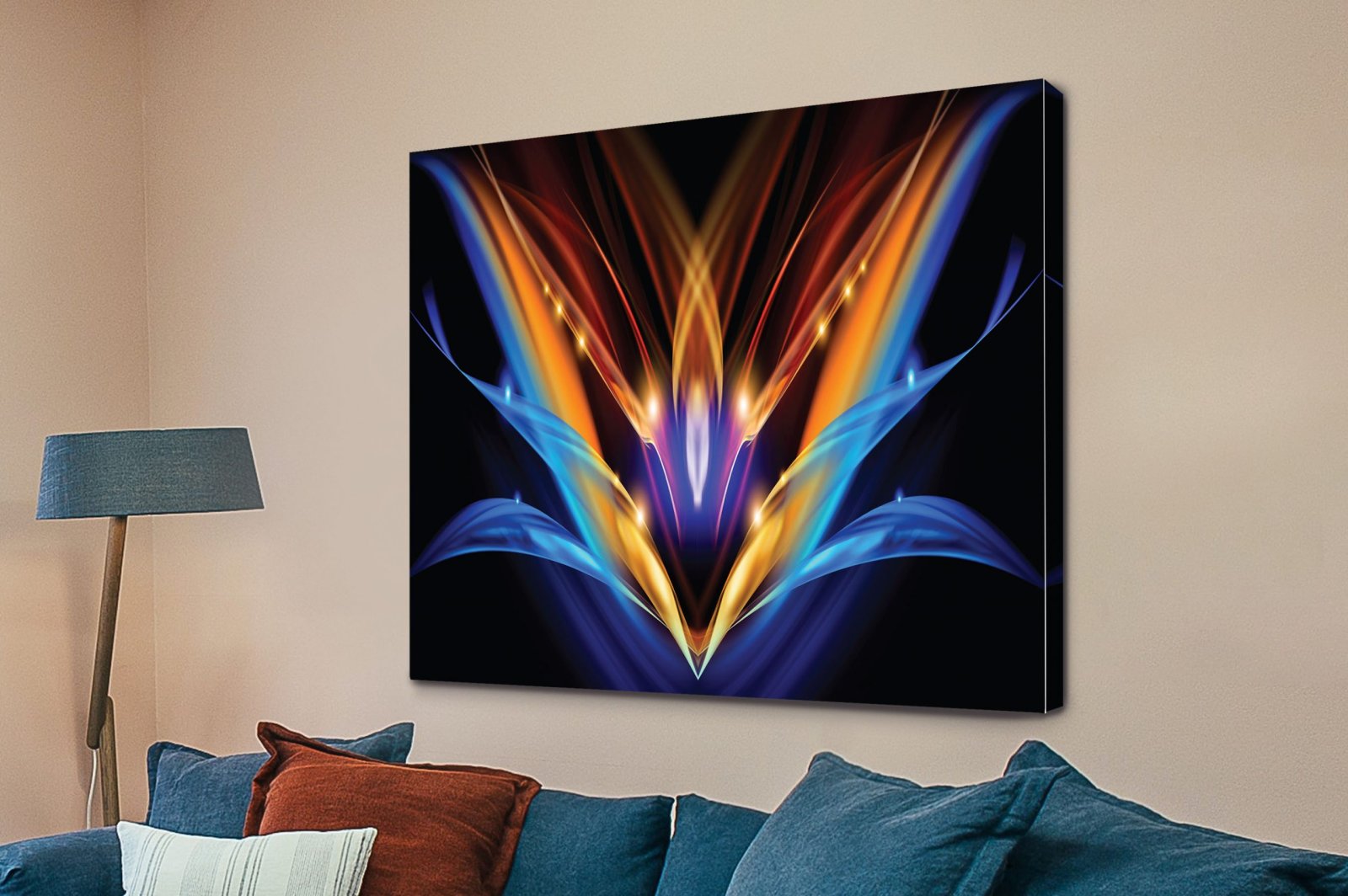 Light flower abstract canvas print