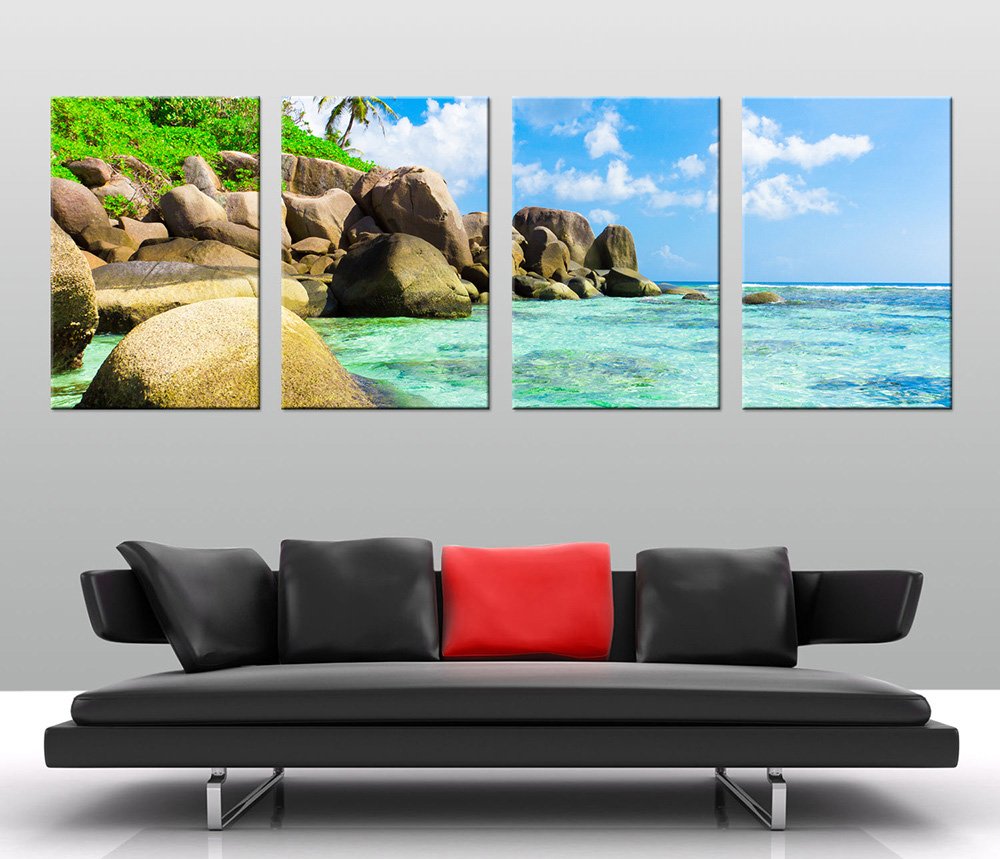 Tropical Paradise 4 panel canvas