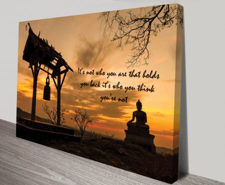 Canvas print of a who-you-are quote, bold typographic style for a WA study