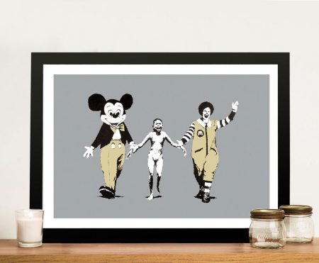 Buy Napalm Mickey Banksy Canvas Print
