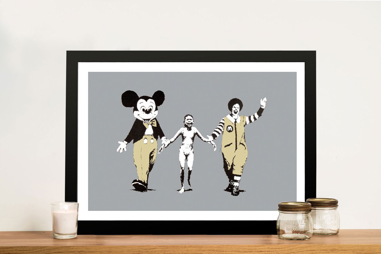 Buy Napalm Mickey Banksy Canvas Print
