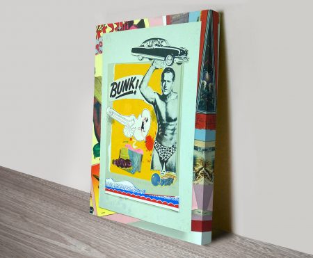 Canvas print of Evadne in Green Dimension by Eduardo Paolozzi, bold green graphic tones for a WA study