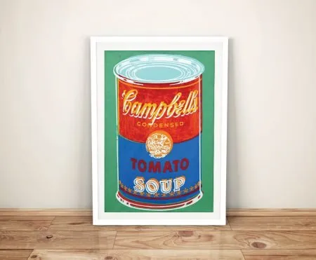 Andy Warhol Campbells Colored Soup Can canvas wall art, contemporary statement artwork