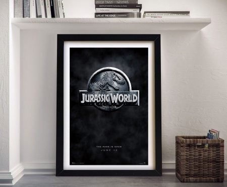 Jurassic World art print, retro Hollywood movie artwork