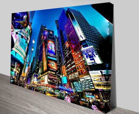 NYC Time Square canvas print, scenic cityscape artwork