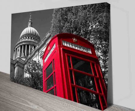 St Pauls Red Splash art print, coastal landscape artwork