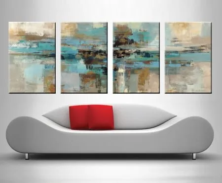 Morning Fjord framed print, contemporary statement artwork