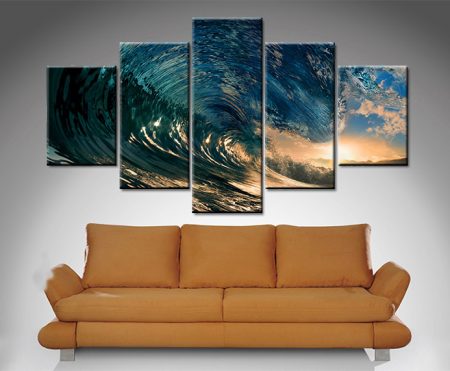Crystal Waves Australia art print, designer statement artwork