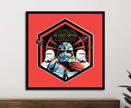 Force Awakens Square canvas art, retro mid-century artwork