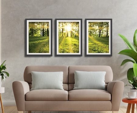 Sunlit Meadows Landscape Split Canvas Set