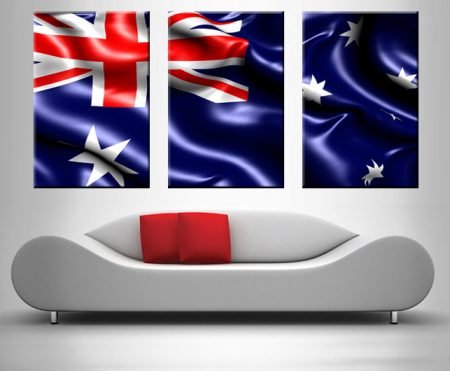 Australian Flag art print, curated gallery artwork