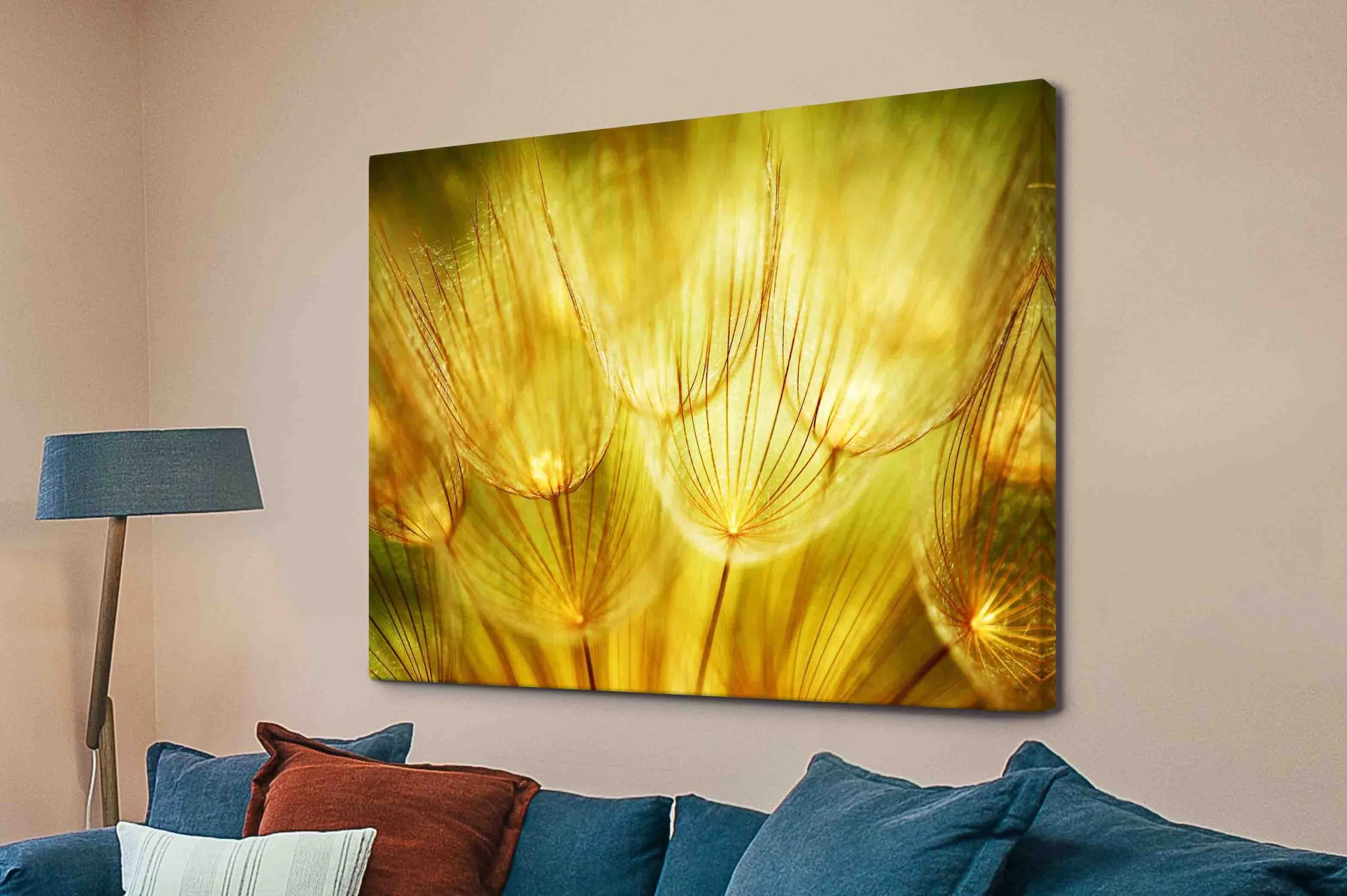 Dried clematis botanical photography — elegant floral canvas print