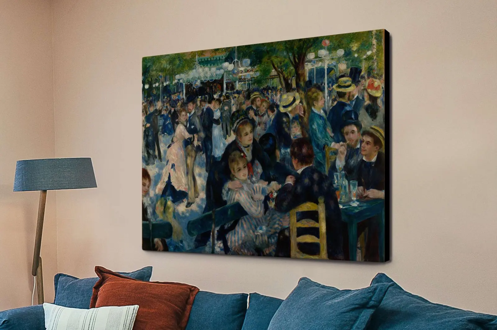 Dance at Le moulin de la Galette canvas wall Art