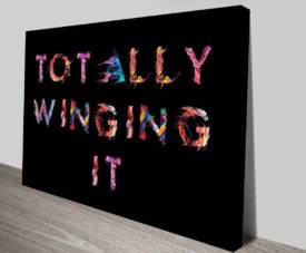 Totally Winging It art print, designer statement artwork