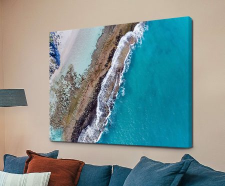 Yanchep Lagoon with clear turquoise water over pale reef and sand