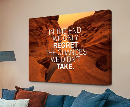 End Quote canvas wall art, designer statement artwork
