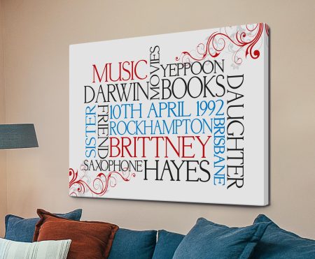 Flourish typographic design with graceful lettering in a soft understated palette.