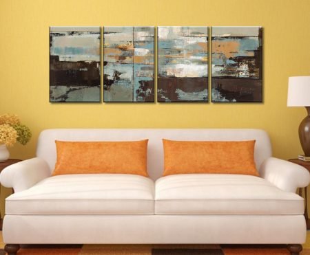 Morning Haze MR canvas wall art, geometric abstract artwork