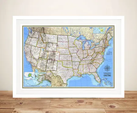 United States Map Updated art print, modern gallery artwork