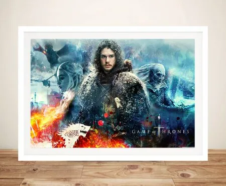 classic movie poster print featuring GoT by Winter Is Coming - classic vintage-poster canvas