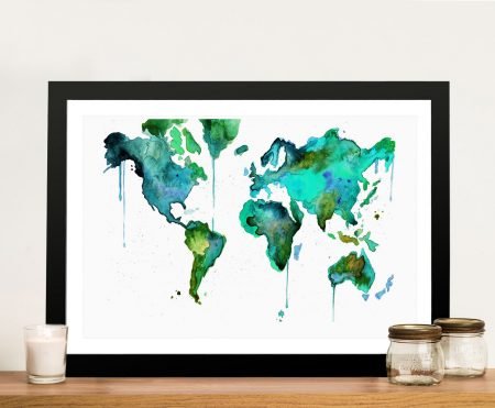 World Map No. canvas print, contemporary statement artwork