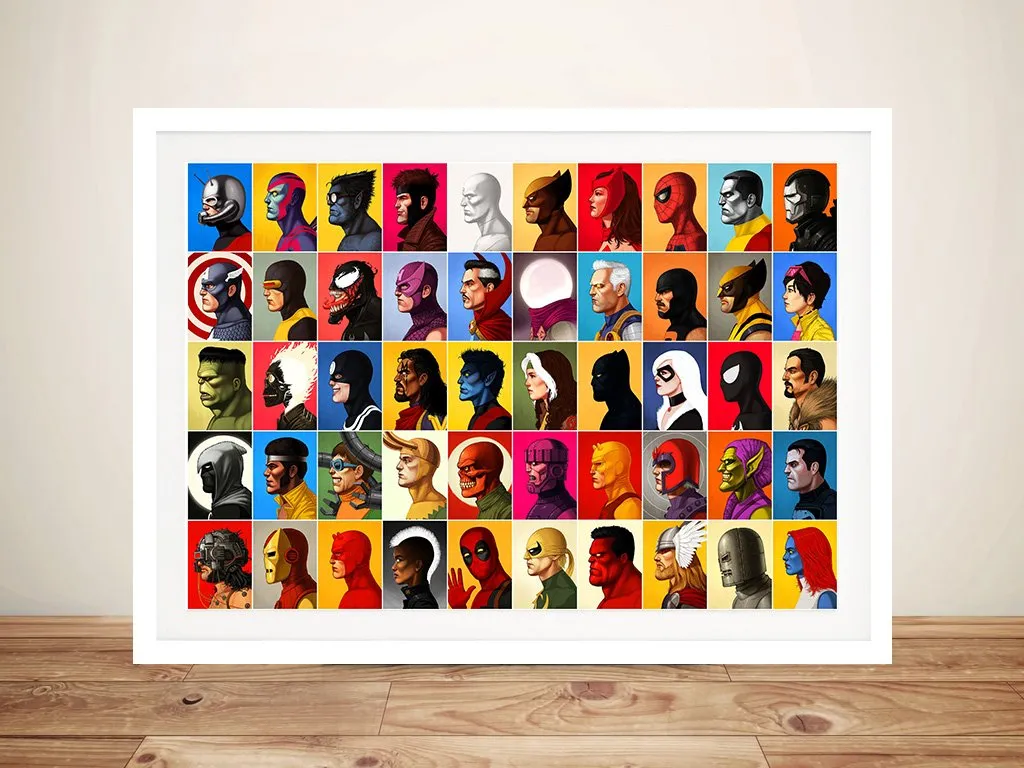 All Marvel Characters Pop Art | Canvas Prints Perth