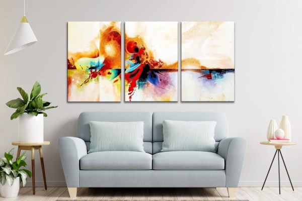 Genesis Abstract Triptych 3 Piece Art Prints