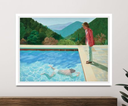 framed print of the Portrait of an Artist Pool with Two Figures